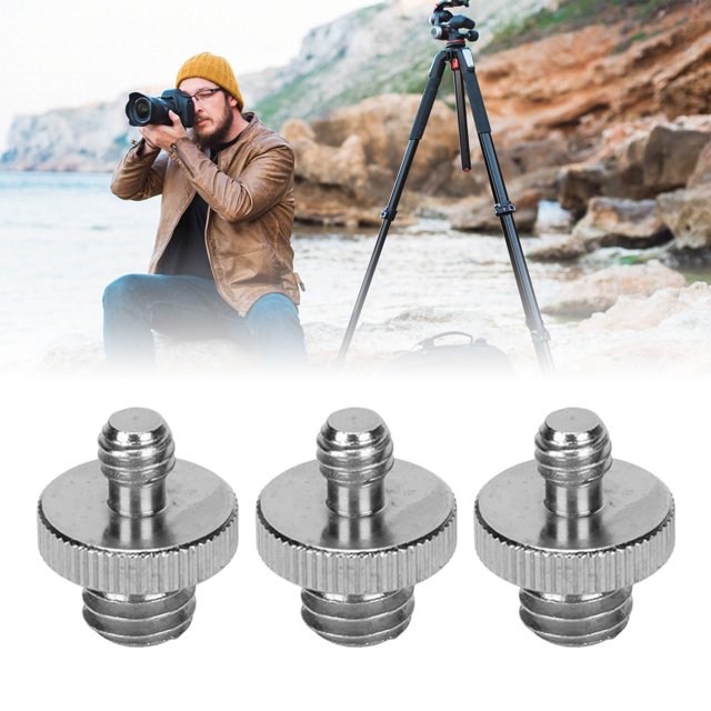 Spptty 3pcs 1/4 Inch To 3/8 Inch Conversion Screw Aluminum Alloy Screw Adapter For Tripods Light Stands Camera Cages,1/4 Inch To 3/8 Inch Adapter Screw,1/4 Inch To 3/8 Inch Conversion Screw