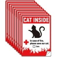 thumbnail image 1 of 10 Autocollants de Sécurité pour Chat en Plastique Rouge, 5.1x7.1 Pouces, 1 of 7