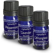 SpaRoom 100% Therapeutic Grade Essential Oil Everyday Sensory 3-Pack Lavender/Lemongrass/Peppermint, 10ml
