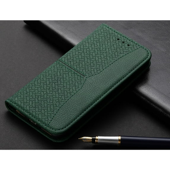 Compatible for iPhone 11 Pro Wallet Case with Card Slots Kickstand Magnetic Closure Wrist Strap Flip Cover, Soft TPU Shockproof Folio Phone Case for iPhone 11 Pro 5.8 Inch,Green