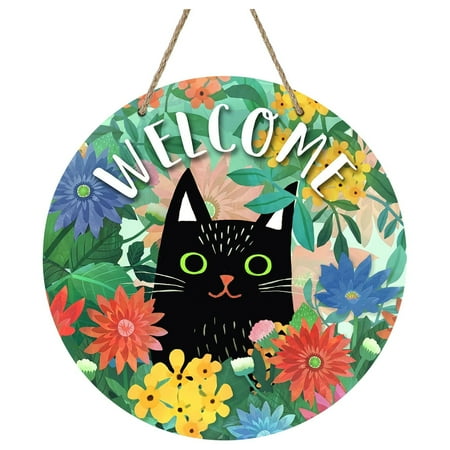 

Cats daisies flowers and wooden door signs are used for outdoor porches seasonal summer farmhouses and wooden wreaths are used for indoor wall decoration Hot Sale Clearance