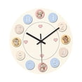 thumbnail image 3 of Reloj de pared acrílico creativo, silencioso, sin tictac, diseño moderno, reloj de habitación para niños 25 cm, 3 of 9