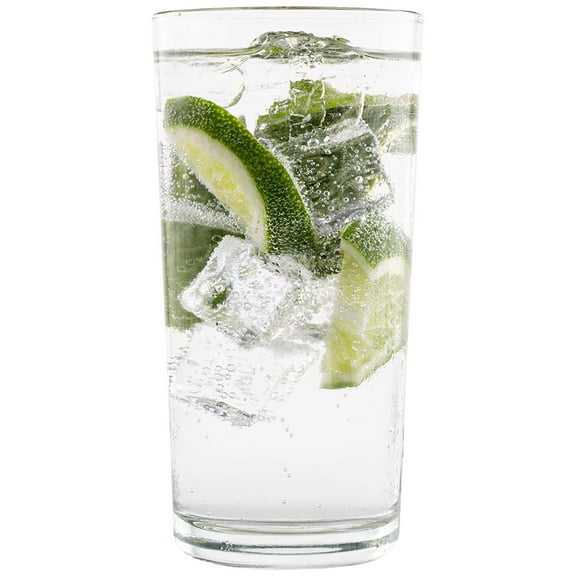 Madison 8.5 Ounce Classic Highball Drinking Glasses | Thick and Durable Heavy Base Dishwasher Safe For Water, Juice, Soda, or Cocktails Set of 12 Clear Glass Tumblers