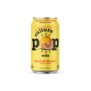 Culture Pop Sparkling Probiotic Soda, Orange Mango, 12 Fl Oz Cans (Pack of 16)
