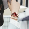 thumbnail image 5 of OLEVS Ladies Watches Rose Gold Mesh Strap Fashion Dress Japanese Quartz Waterproof Luminous Female Watches for Women Red Dial, 5 of 13