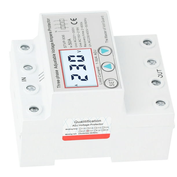 Operación Fácil, Protector de Voltaje, Protector de Voltaje Ajustable LCD, Funciones Inteligentes, Thronteras, Para La Fábrica de Inicio