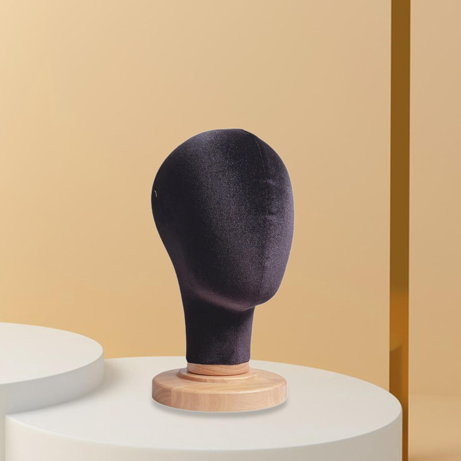 Serenable Mannequin Head Hat Rack Sturdy Manikin Head Model Space Saving Multifunctional Tabletop Holder for Salon Home Retail Shop Black