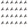 thumbnail image 2 of EeaseMX Juego de 24 palitos de postre únicos para cupcakes de cumpleaños (negro), 2 of 8