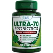 Probiotics 70 Billion CFU - Dr Formulated Probiotics for Men, Women, and Adults Natural Shelf Stable Probiotic Supplement with Prebiotic, Acidophilus Probiotic Organic - 60 Capsules