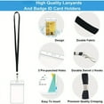 thumbnail image 4 of 10/25/50/100/150pcs Clear Plastic Vertical Name Tags Badge ID Card Holders and 10/25/50/100/150pcs Flat Neck Lanyards with Swivel Hook, 4 of 8