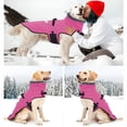 thumbnail image 2 of Dog Winter Coats Furry Collar Warm Padded Jackets Fleece Lined Vest Jacket Reflective Turtleneck Waterproof Windproof Snowproof Dog Coats for Small Medium Large Dogs S-3XL, 2 of 9