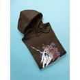 thumbnail image 3 of Unicorn Skull W Flowers. Hoodie Women -Smartprints Designs, Female x-Large, 3 of 4