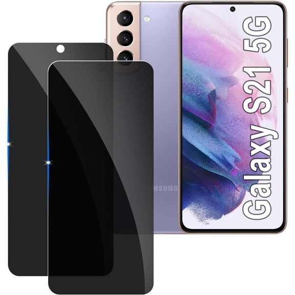 iuhds【2 Pack Privacy Screen Protector for samsung galaxy S21 5G 9H Tempered Glass Anti-Spy Private Film Compatible for Samsung S21 5G Case Friendly