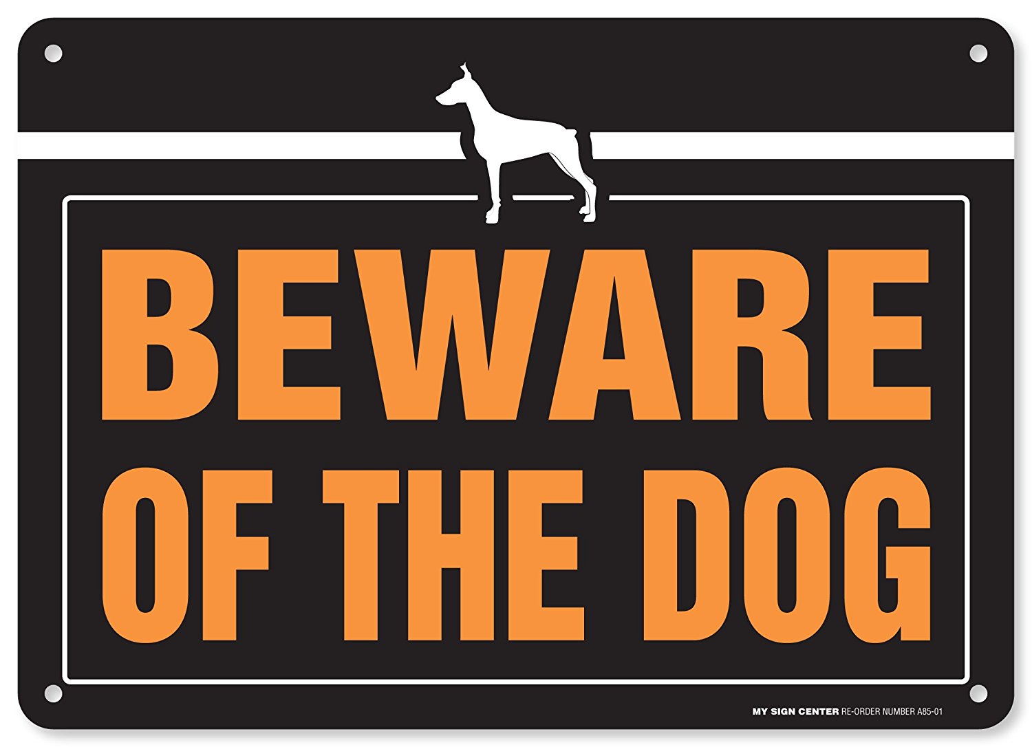 Beware of the Dog Laminated Warning Sign Avoid Dog Bites 10” X 14” .040 Rust Free Heavy