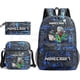 thumbnail image 1 of 3pcs Minecraft Backpack Cartoon Children Boys Girls School Bags Lightweight Students Waterproof Large Capacity Backpack, 1 of 5