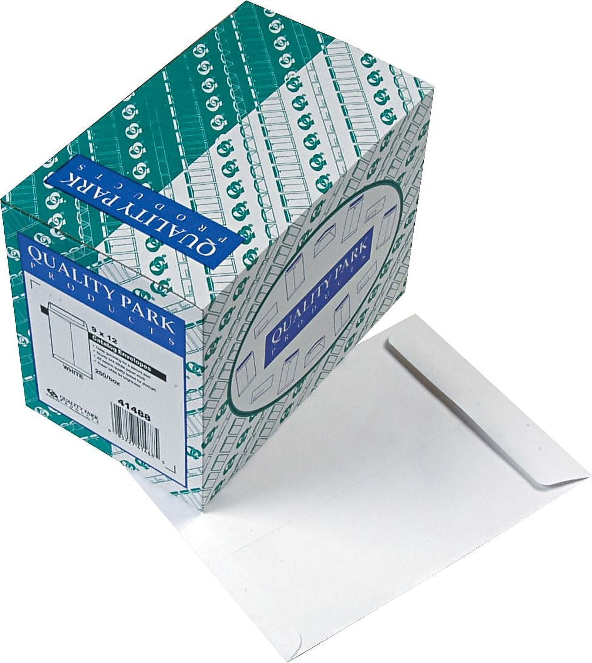 Catalog Envelope 10 1/2, Squar Flap, Gummed Closure, 9 x 12, White, 250/Box