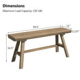 thumbnail image 6 of 39" Farmhouse Solid Wood Dining Bench, Narrow Entryway Bench Seating for Living Room Bedroom Indoor, 6 of 8