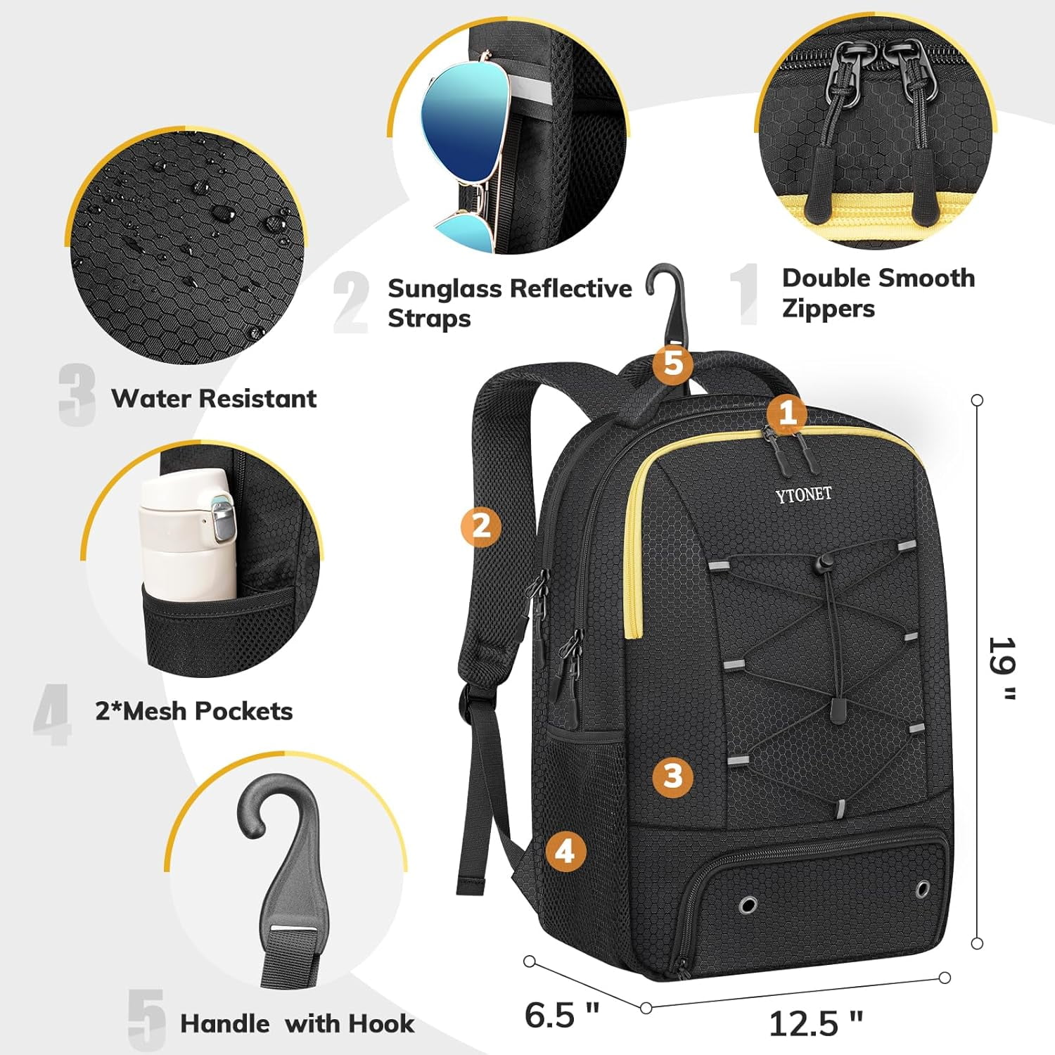 Gym Backpack for Men Women Gym Bag for Women with Shoe Compartment, Tennis Bag 6 Rackets Large Tennis Racket Bag for Men