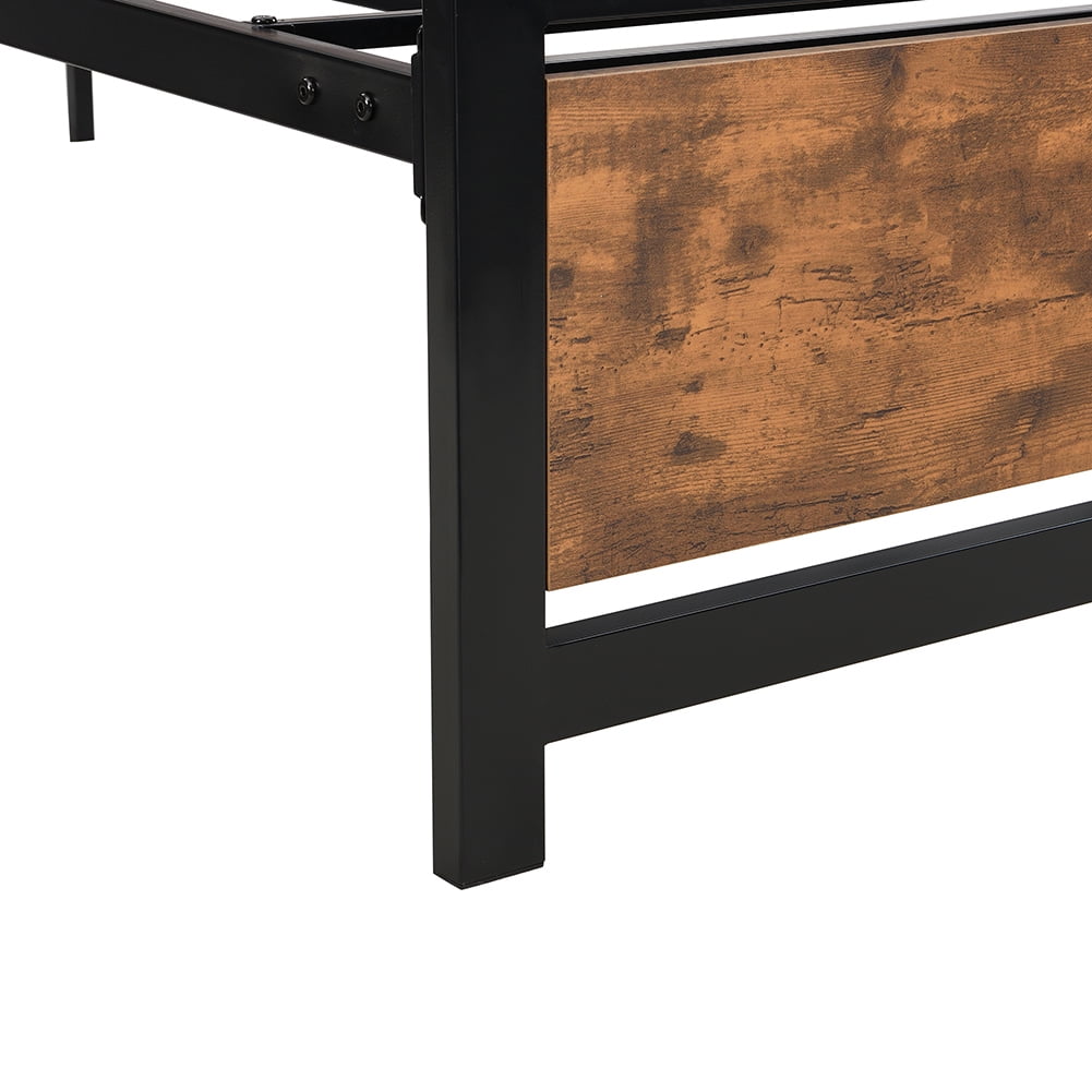 Kadyn Queen Size Platform Bed, Wood Bed Frame with Headboard and Footboard, Metal Bed Frame for Bedroom, No Box Spring Needed, Black Kadyn Queen Size Platform Bed, Wood Bed Frame with Headboard and Footboard, Metal Bed Frame for Bedroom, No Box Spring Needed, Black