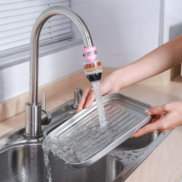 Filtro de agua universal para grifo ZJT250124896 | Purificador de agua para cocina y baño | Filtro ahorrador de agua a prueba de salpicaduras con carbón activado multicapa de zeolita PVA | Mejor