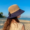 thumbnail image 4 of Travelwant Women Wide Brim Hat Hollow Breathable Summer Bucket Hat Bow Lady’s Sun Cap for Travel, 4 of 7