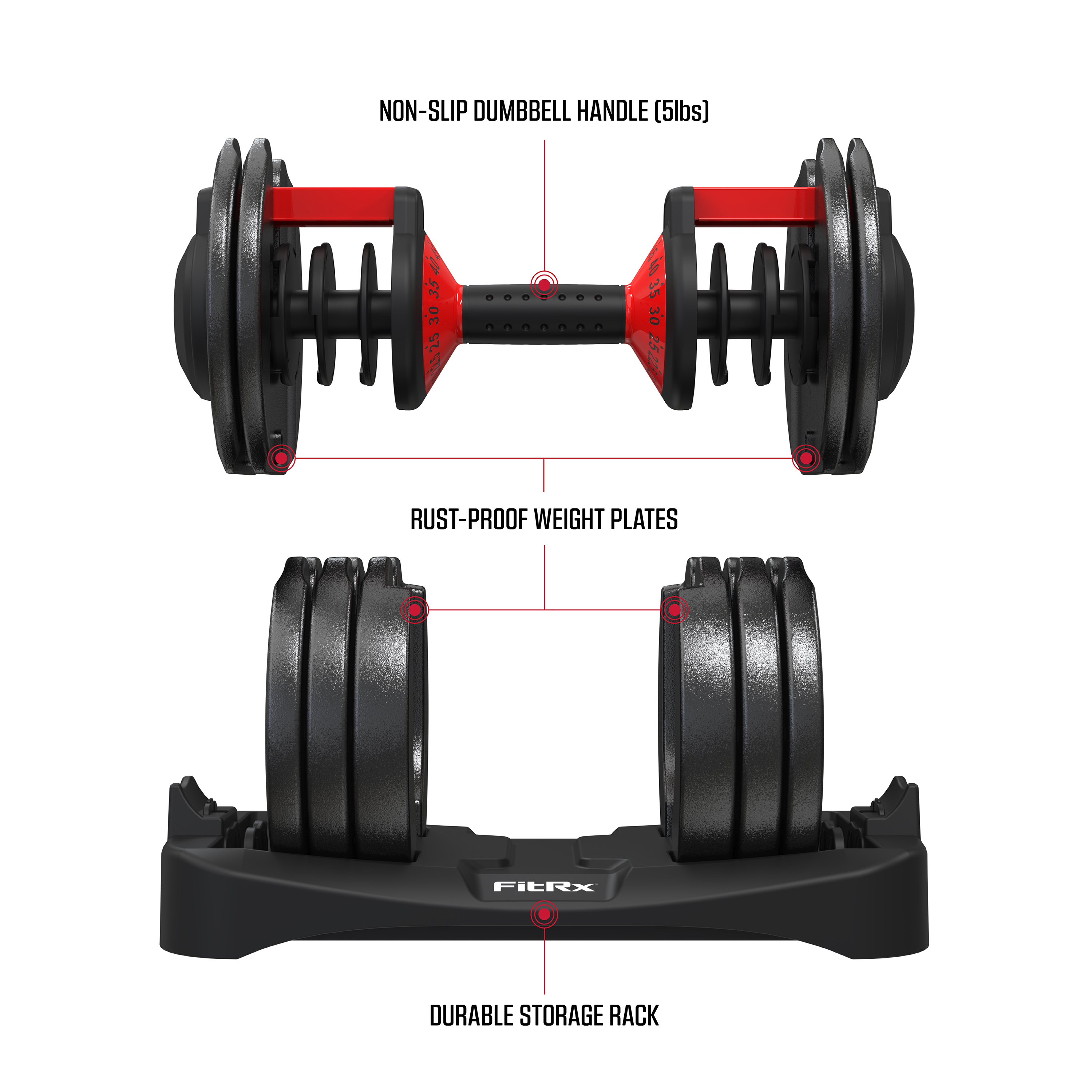 FitRx SmartBell 52.5 lb Adjustable Dumbbell photo 2
