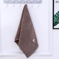 thumbnail image 1 of Embroidered Cotton Towel, Personalized Face Cloth With Double-Stitched Edges, for Daily Skincare Routine, Brown, 1 of 6