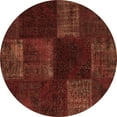 thumbnail image 1 of Ahgly Company Indoor Round Patchwork Brown Transitional Area Rugs, 6' Round, 1 of 4
