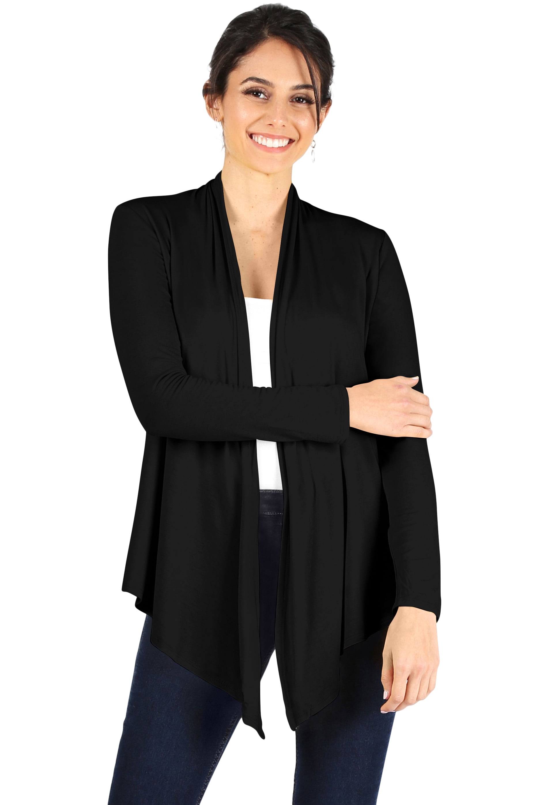 Simlu Simlu Open Front Cardigan Reg and Plus Size Lightweight