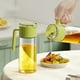 thumbnail image 4 of Bote dispensador de aceite de vidrio - 19,35 oz (550 ml) Apertura y cierre automático, recipiente de aceite de cocina de alto volumen, verde, amarillo o blanco, 4 of 6