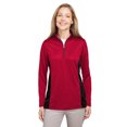 thumbnail image 1 of Harriton M786W Ladies' Flash Snag Protection Plus IL Colorblock Quarter-Zip - RED/ BLACK - 2XL, 1 of 2