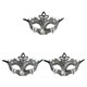 thumbnail image 2 of Qarigey Accesorios de media cara Retro Prom Masquerade Bola veneciana Fiesta Rendimiento Danza Decoración Halloween plata antigua Type1 NO1 Qarigey CBP373013, 2 of 6