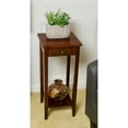 thumbnail image 6 of Casual Contemporary Living 2-Tier Solid Acacia Plant Stand with Drawer - Mahogany, 6 of 7