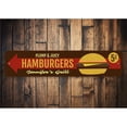 thumbnail image 2 of Plump & Juicy Hamburgers Sign, 5 Cents Arrow Sign, Custom Grill Master Name Sign, Kitchen Aluminum Decor - 4x18 inches, 2 of 4