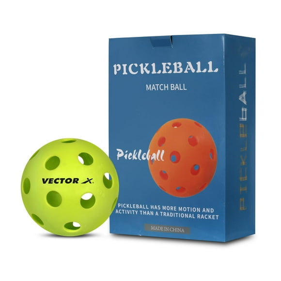 Pickleball - Sensation Récréative & Jeu de Club Pickleball pour Tournoi & Compétition / Parfaitement Équilibré, Rebond Élevé Véritable Vol, Idéal pour Tous les Niveaux de Compétence (Lot de 6, 26 - Trou)
