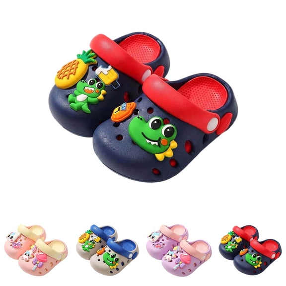 JAJAHO Kids Toddlers Cartoon Clogs Garden Shoes Boys Girls Summer Slip On Shower Beach Pool Sandals Stylish Shoes