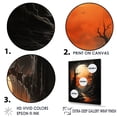thumbnail image 3 of Designart "Silent Ebony Eclipse Moon II" Moon Canvas Art Print, 3 of 7