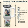 thumbnail image 6 of Custom Name 40oz Tumbler with Handle and Straw - Personalized Great Horned Owl Gifts for Women, Girls - Stainless Steel Travel Mug with Lid - Animal Lover Birthday Christmas Gift, 6 of 6