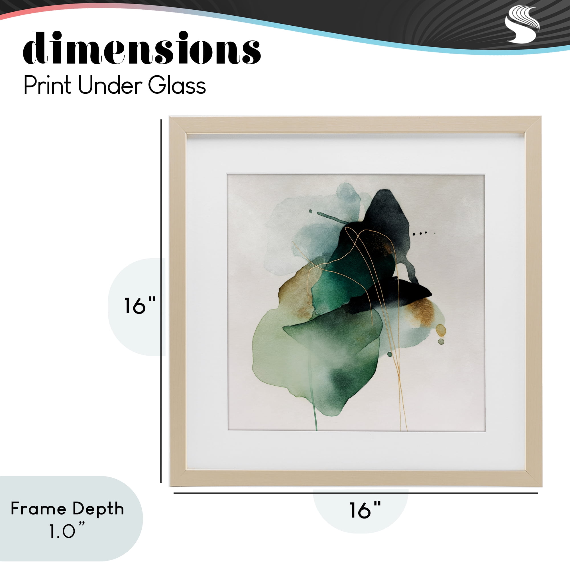 Stupell Industries Fluid Emerald Cascade Birch Framed Print Under Glass, design by Svetlana Aleynikova