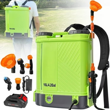 SideKing Battery Powered Backpack Sprayer 4 Gallon, 100 PSI Electric Graden Weed Yard Sprayer