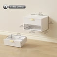 thumbnail image 3 of HOMCOM Floating Nightstands Set of 2 with Fluted Drawer Open Shelf White, 3 of 10