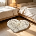 thumbnail image 5 of Byujiro Heart Shaped Fluffy Rug, Soft Plush Bedside Floor Mat for Bedroom Living Room, Non Slip Washable Carpet, 16 x 20 Inches, 5 of 6
