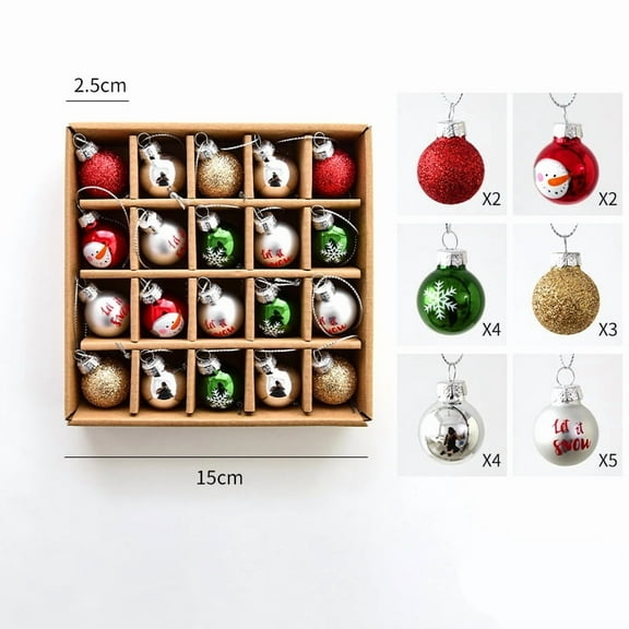 9PCS Christmas Glass Shaped Ball Old Man Snowman Snowflake Ball Christmas Tree Creative Pendant Christmas Decoration Ornament Christmas Tree Decoration Accessories
