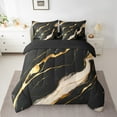 thumbnail image 2 of YST Ensemble de Literie Aquarelle 7 Pcs Marbre Noir Lit en Sac, Grand, 2 of 4