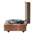 thumbnail image 3 of Arkrocket Huygens Bluetooth Belt Drive Vintage Wooden Turntable with Built-in Speakers, Brown, 3 of 10