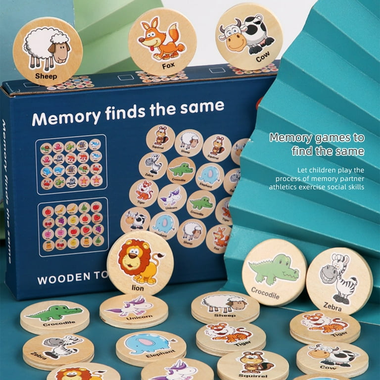Wooden Memory Game  Memory Game for Kids