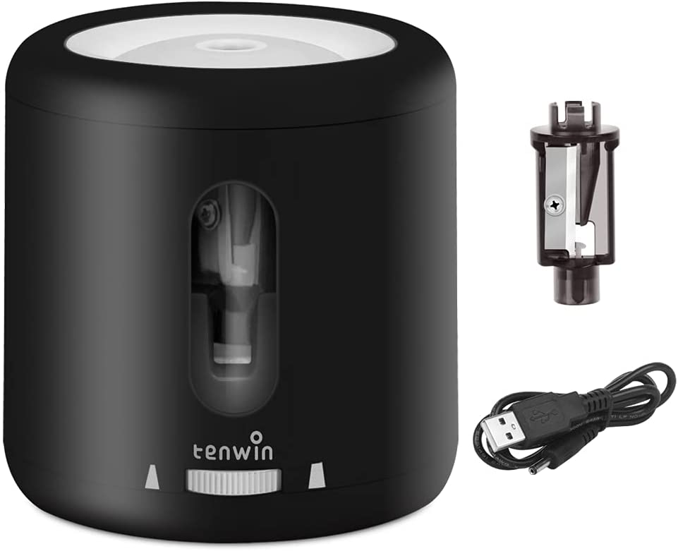 Electric Pencil Sharpener, USB/Battery Operated Portable Pencil Sharpeners for Kids, Suitable