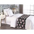 thumbnail image 2 of Love Bed Runner, Garden of Roses Symbol for Lovers Affection Realistic Design of Art, Decorative Accent Bedding Scarf for Hotels Homes & Guest Rooms, Twin, Pale Rose and Charcoal Grey, by Ambesonne, 2 of 3