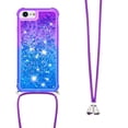 thumbnail image 3 of Funda para iPhone SE 2022/2020 Brillantina Líquida Divertida Reluciente y con Cristales en Movimiento Cuerpo Cruzado con Cordón Ajustable, 3 of 5