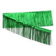 thumbnail image 2 of ERTZAE Ceiling Fringe Banner,2Pc 3M Greenreflective Fringe Garland – Eye-Catching Backdrop For Any Gathering,Birthday Tinsel Garland,Trailer Parade Decor,Party Streamers Backdrop,Foil Fringe Garland, 2 of 9
